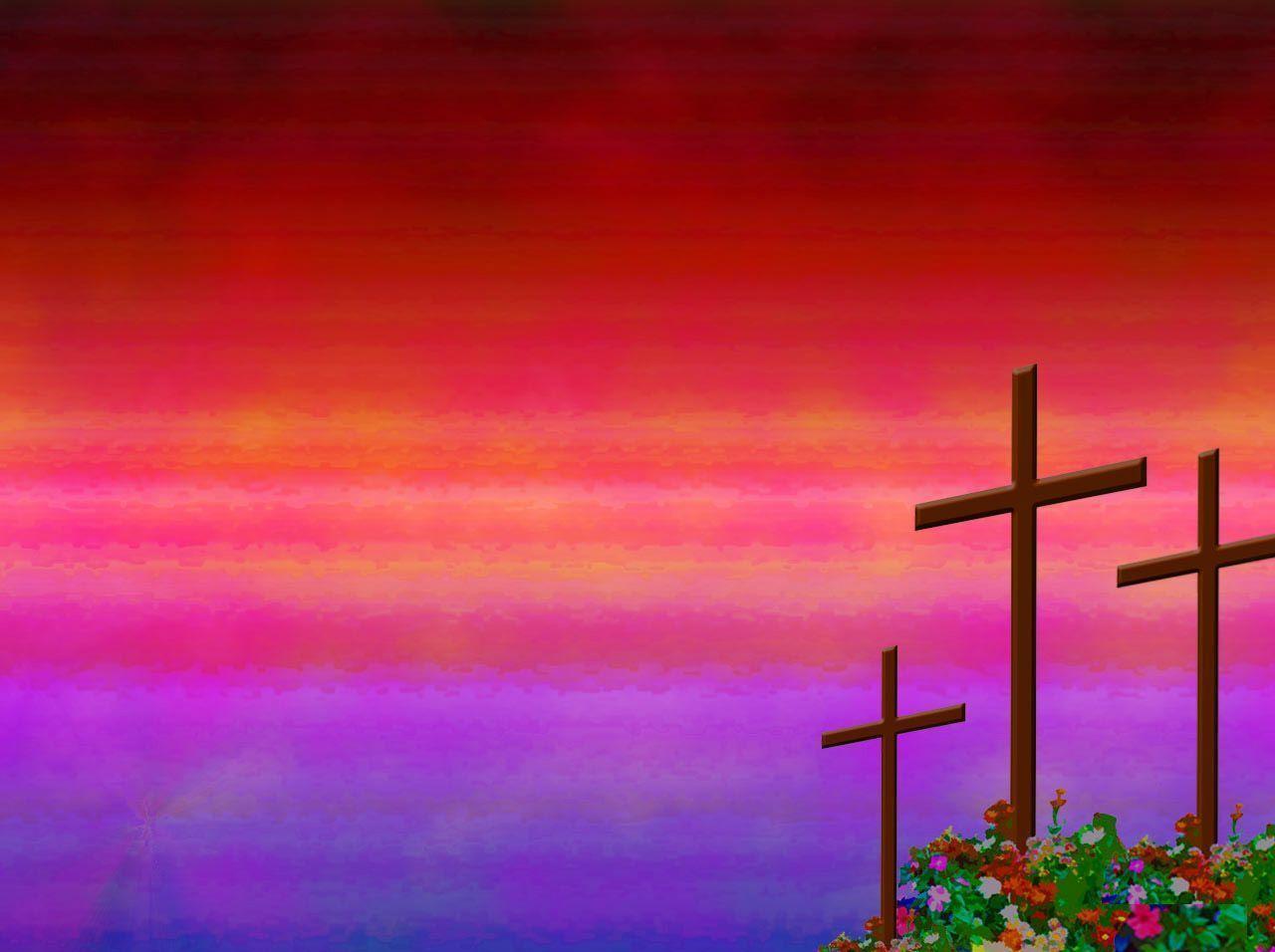 3D Christian Cross Free PPT Background for your PowerPoint