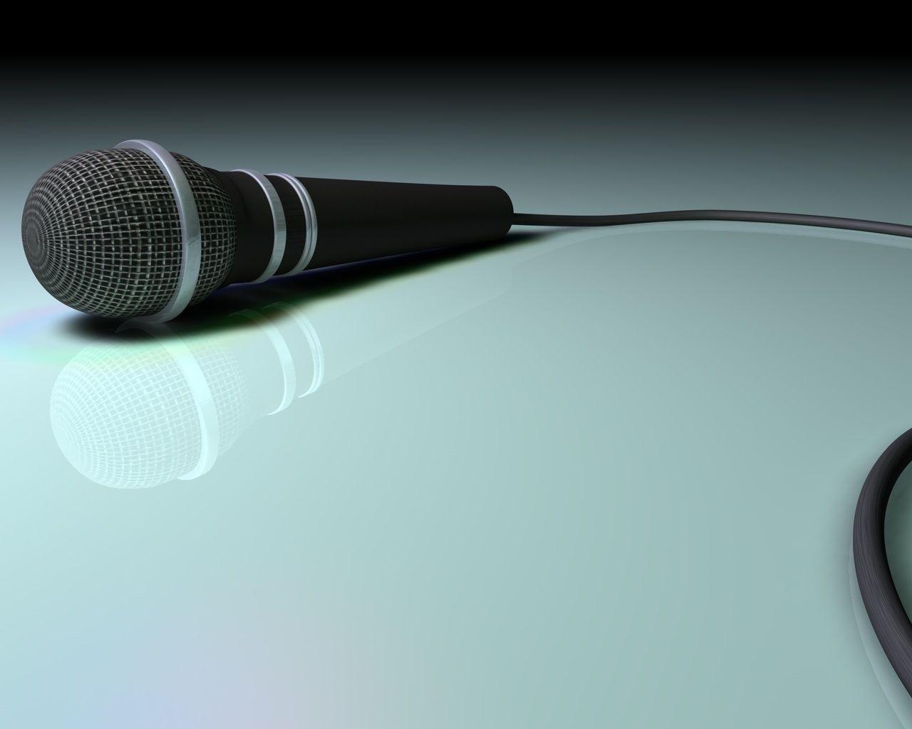 Microphone for Music Background for Powerpoint Presentations