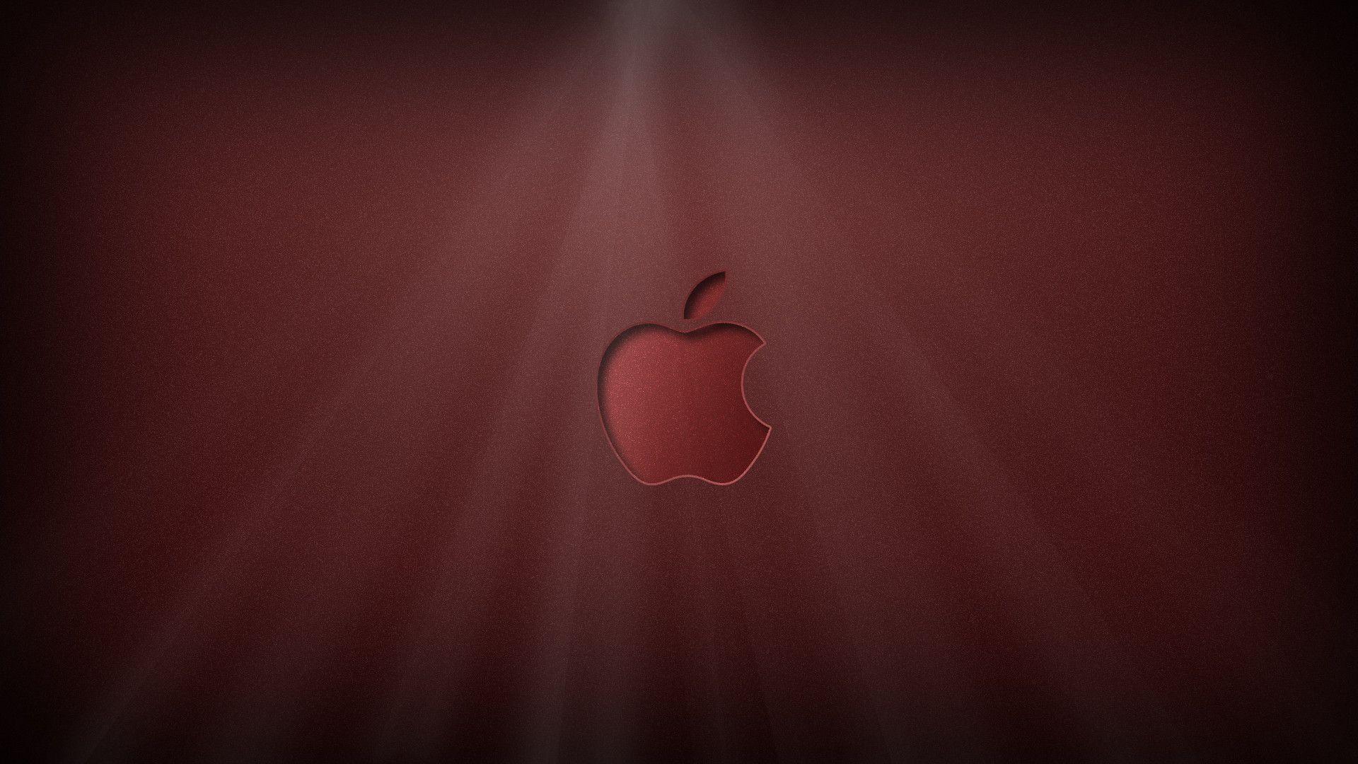 Apple Logo Shiny red