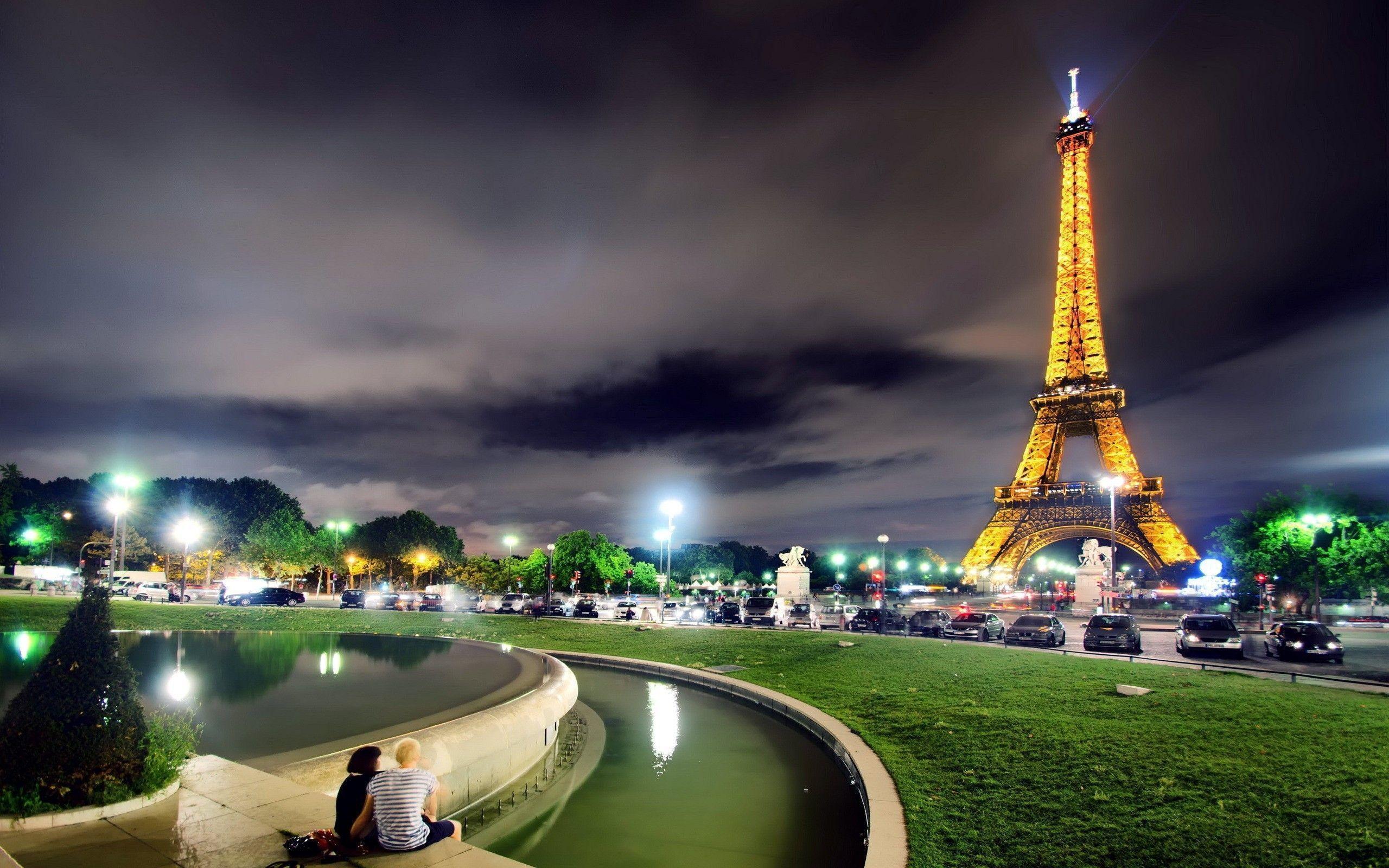 Paris France At Night HD Genovic Wallpaper 2560x1600. Hot HD