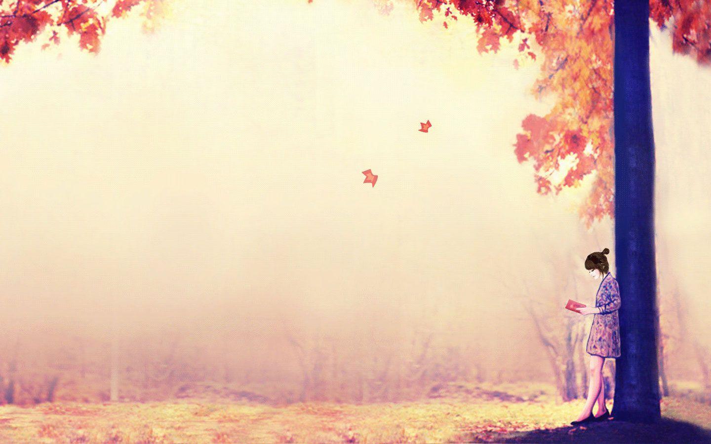 Autumn beautiful anime wallpaper comics desktop background