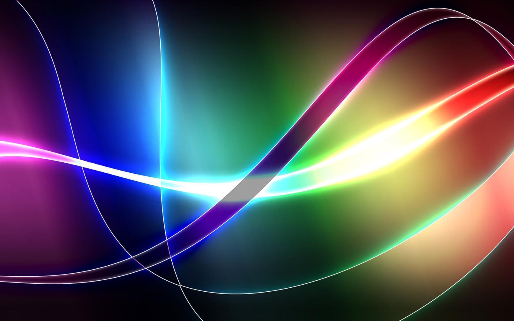 Rainbow colors abstract wave free desktop background