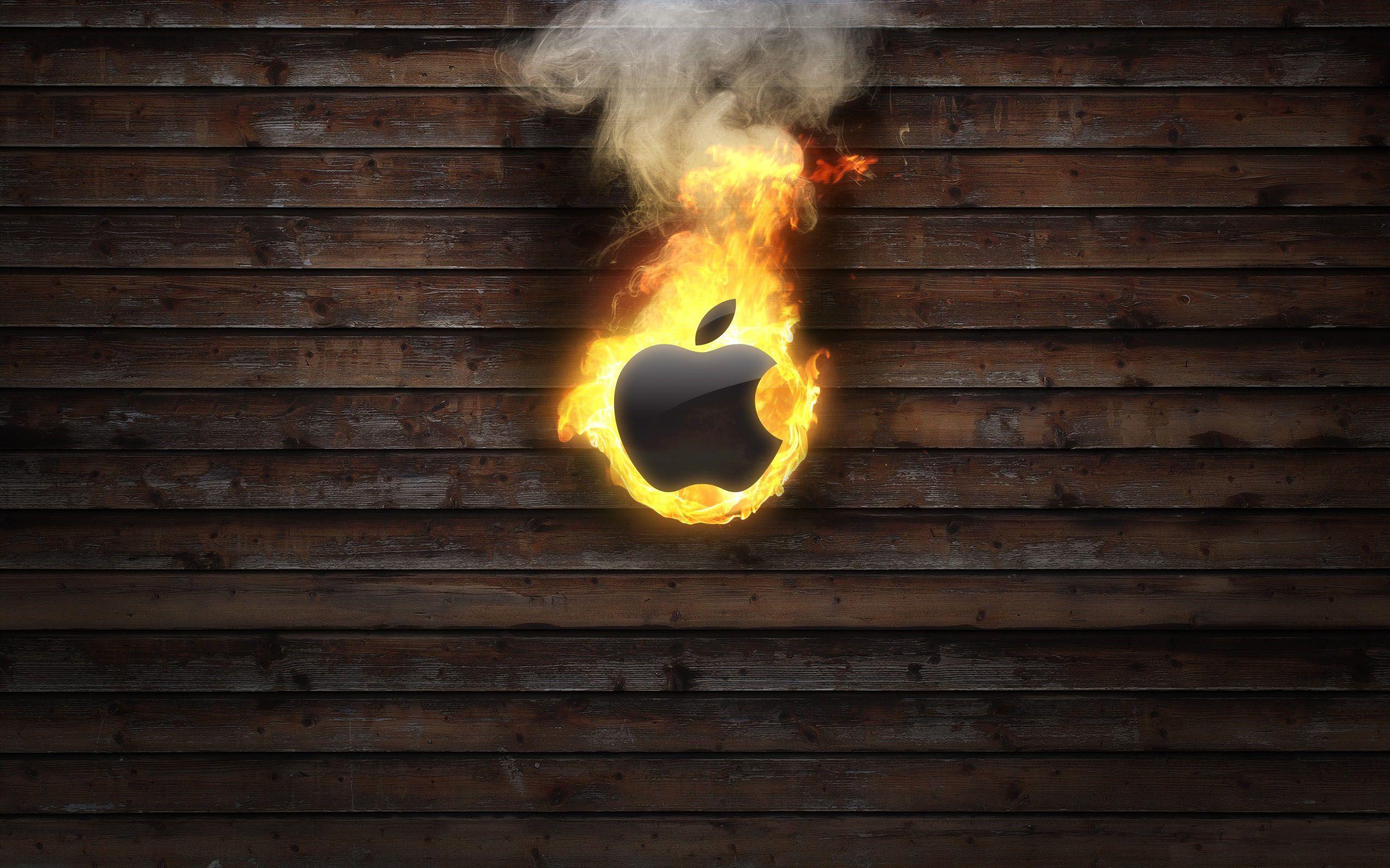 Apple, Logo, Fire, Background, Computer. Free HD wallpaper