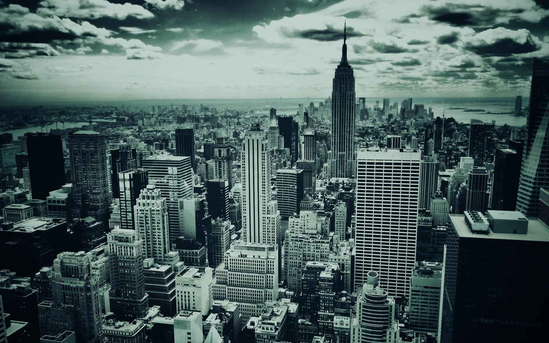 New York City Monochrome HD Free Wallpaper