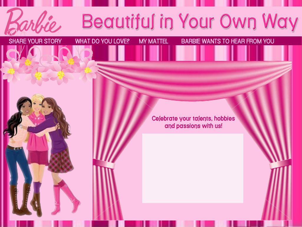 image For > Barbie Background Pink