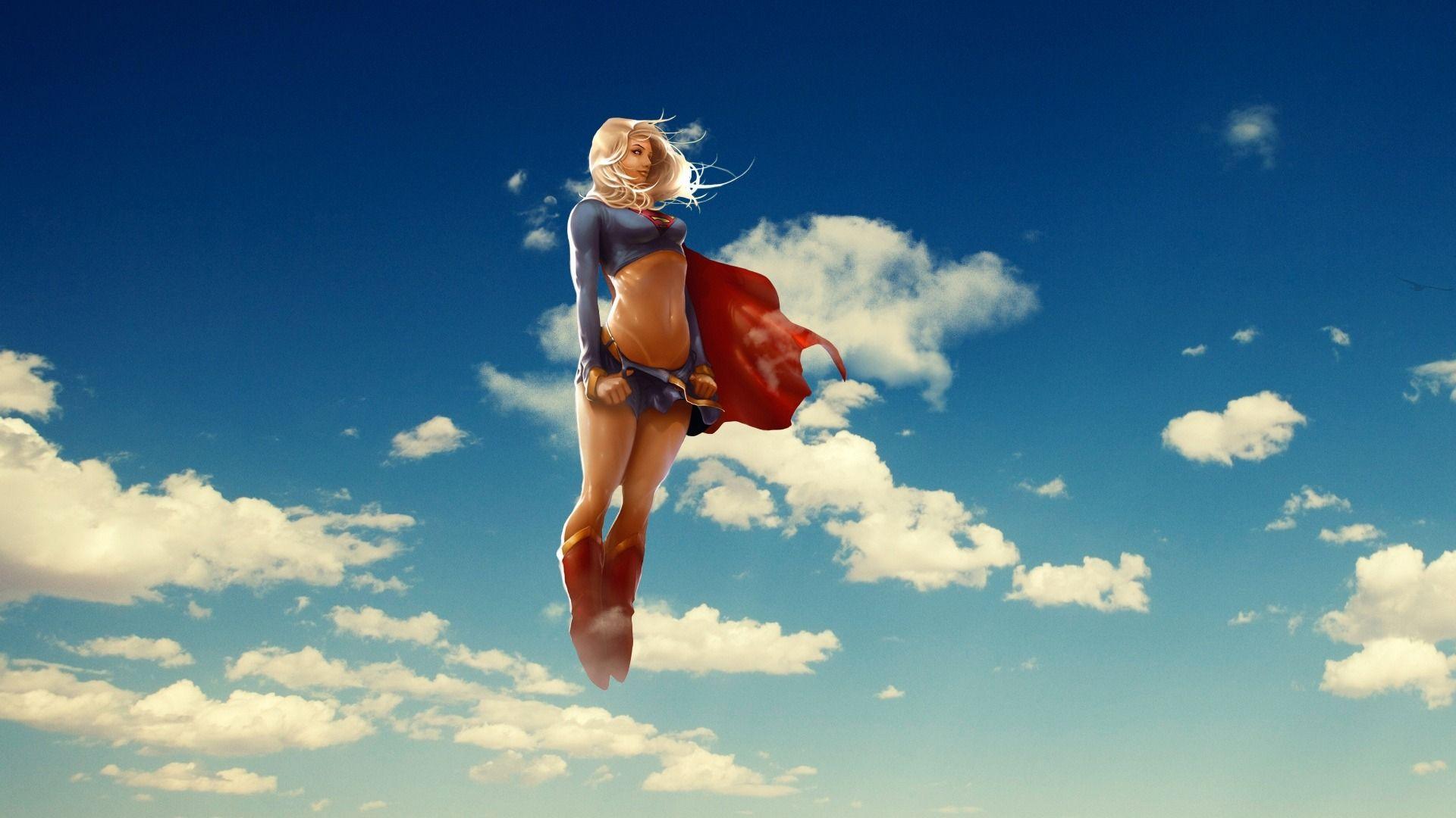 Supergirl 3D Creative Design Desktop Wallpaper