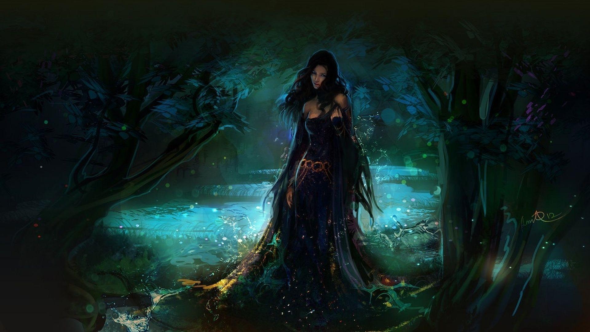 Wallpaper For > Dark Fantasy Forest Background