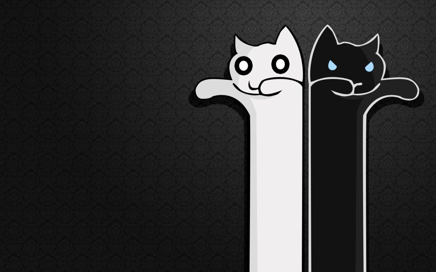 Wallpaper For > Cute White And Black Wallpaper