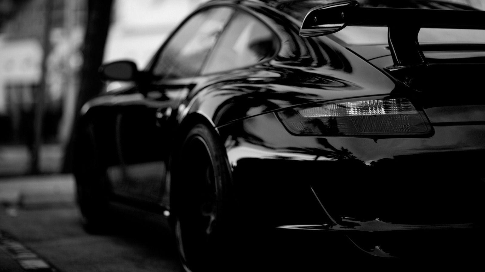 Beautiful Black Porsche Car