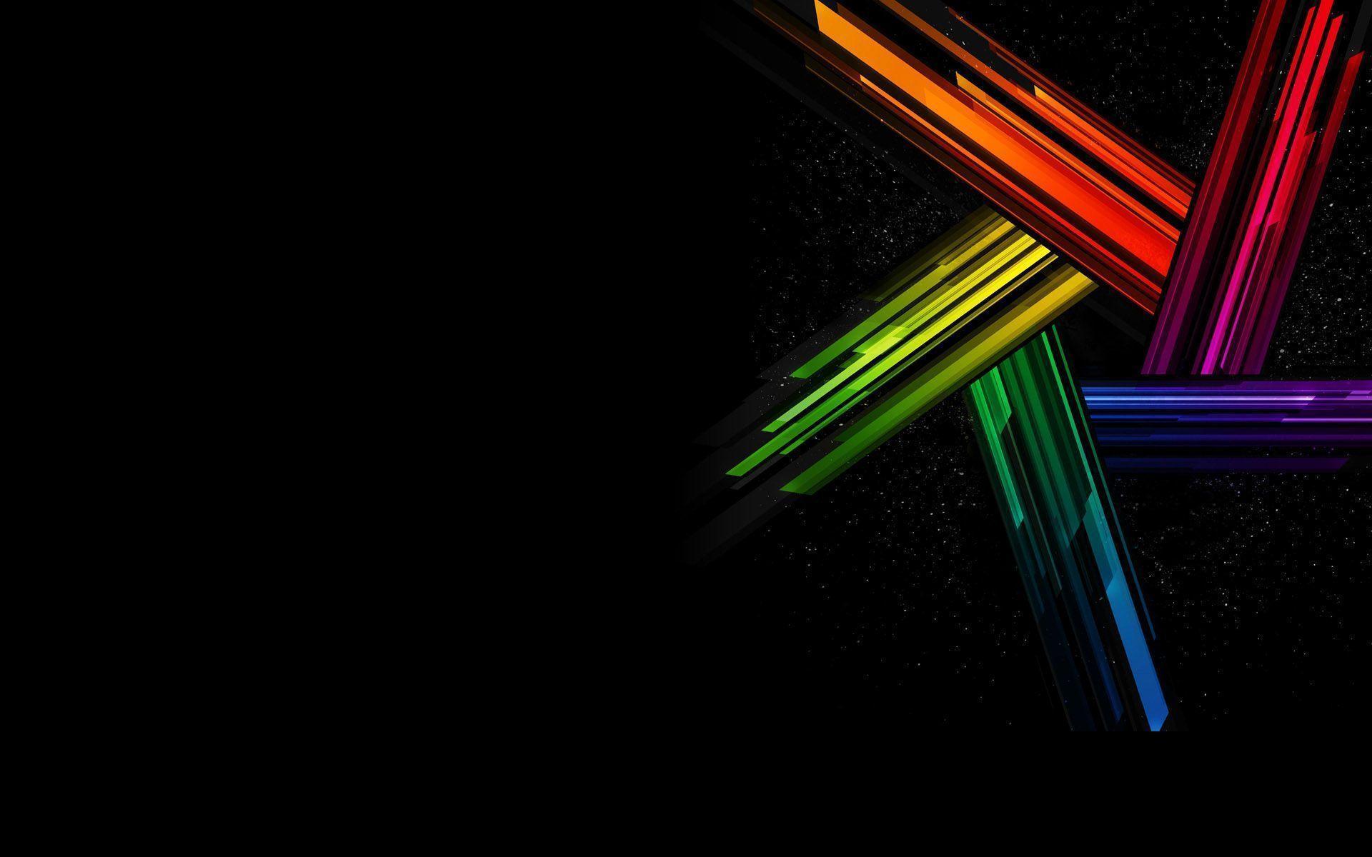 Wallpaper For > Rainbow Smoke And Black Background