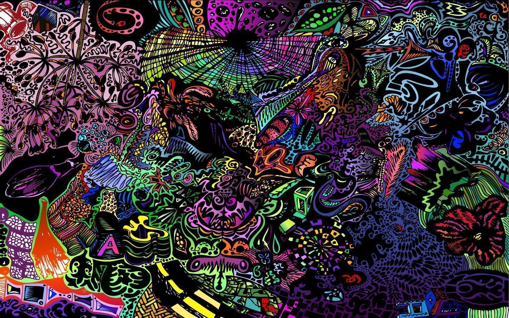 High Resolution Trippy Background and Wallpaper