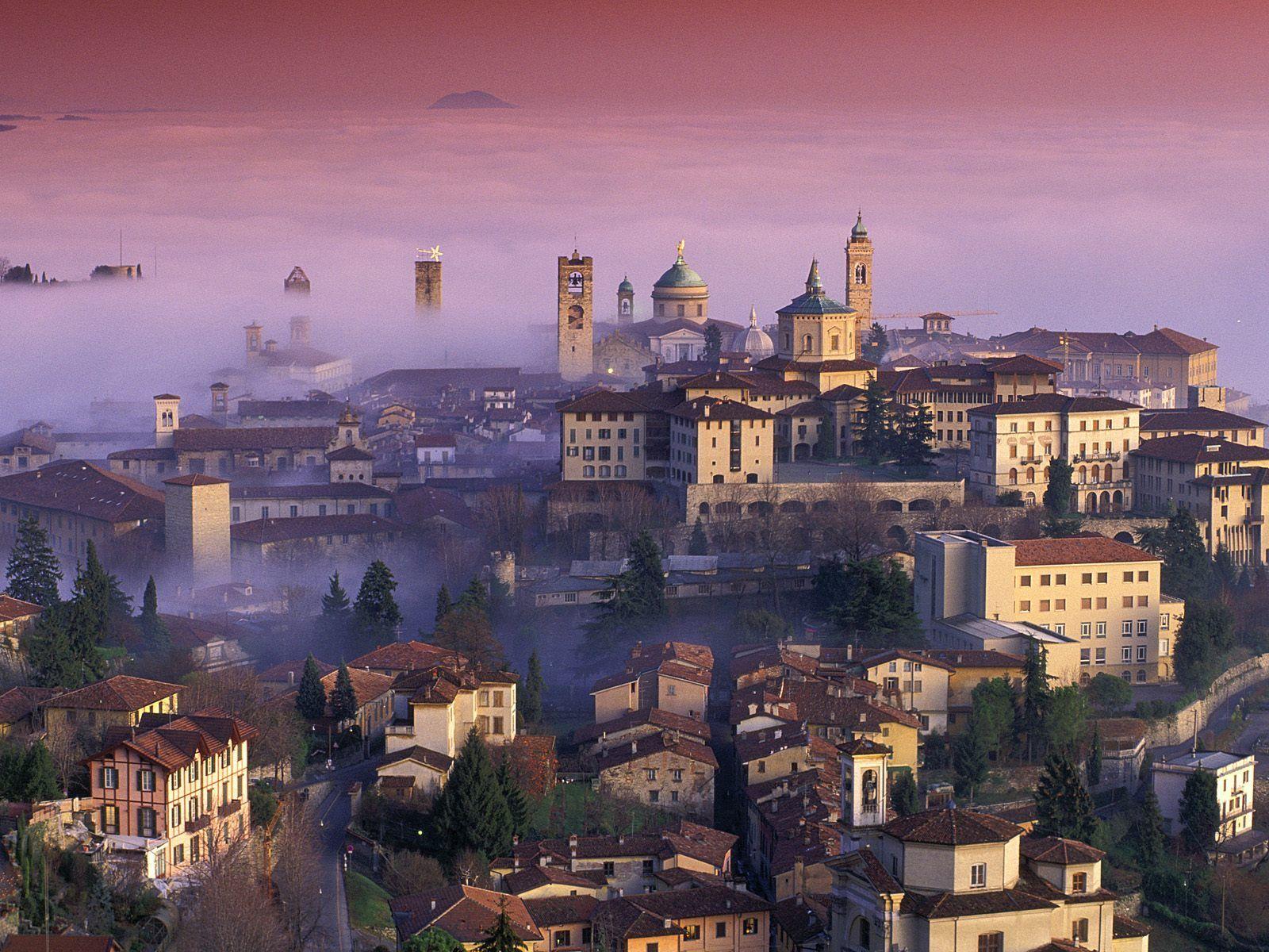 Italy Begamo Lombardy Landscape Wallpaper HD Wallpaper