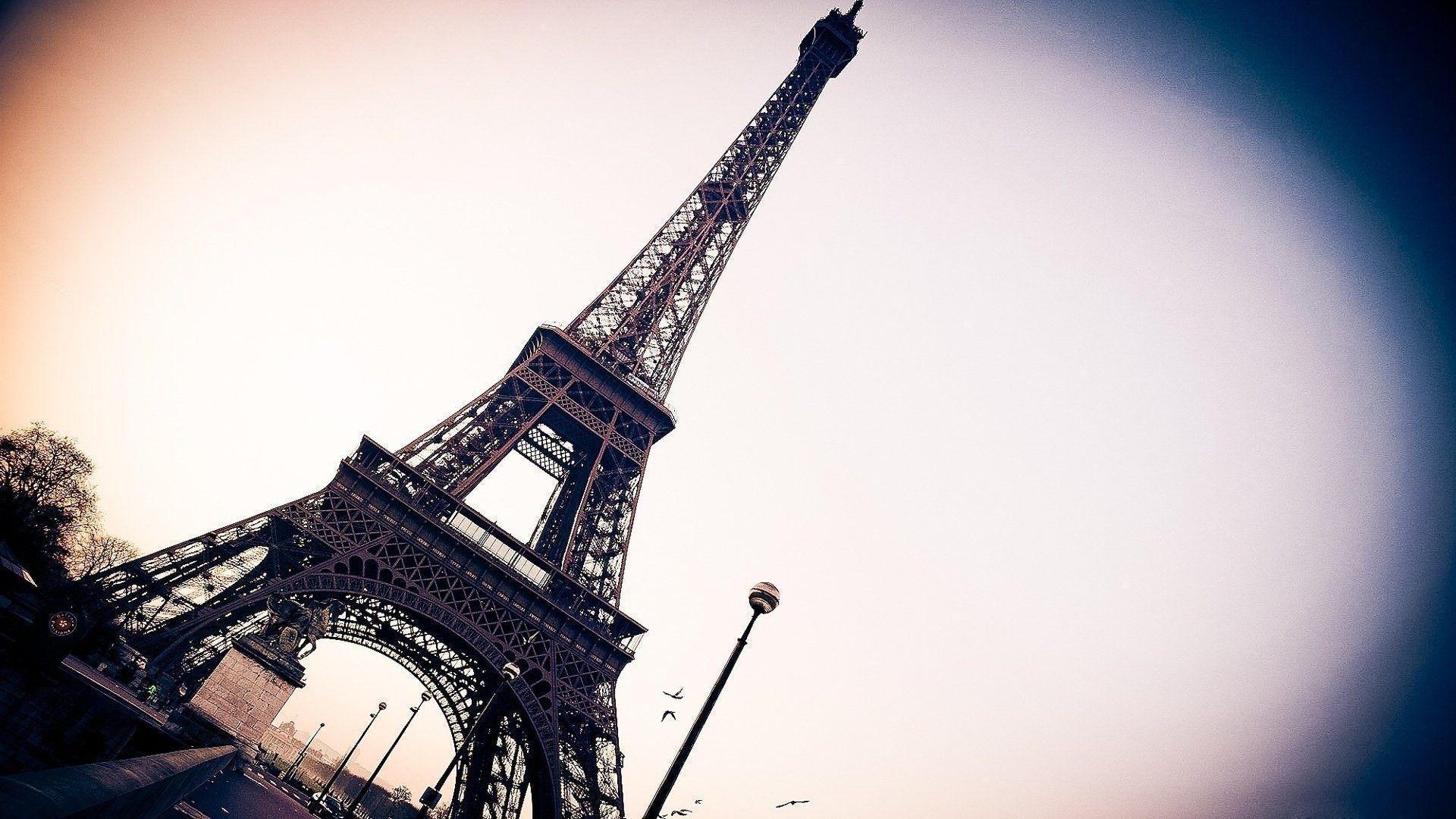 Eiffel Tower, Street, Paris, France. Free HD wallpaper