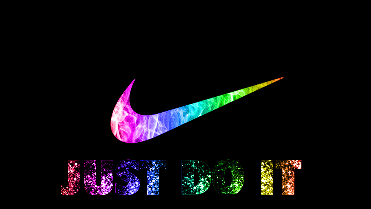 3D Nike Just Do It Colorful Wallpaper Desktop Background Free