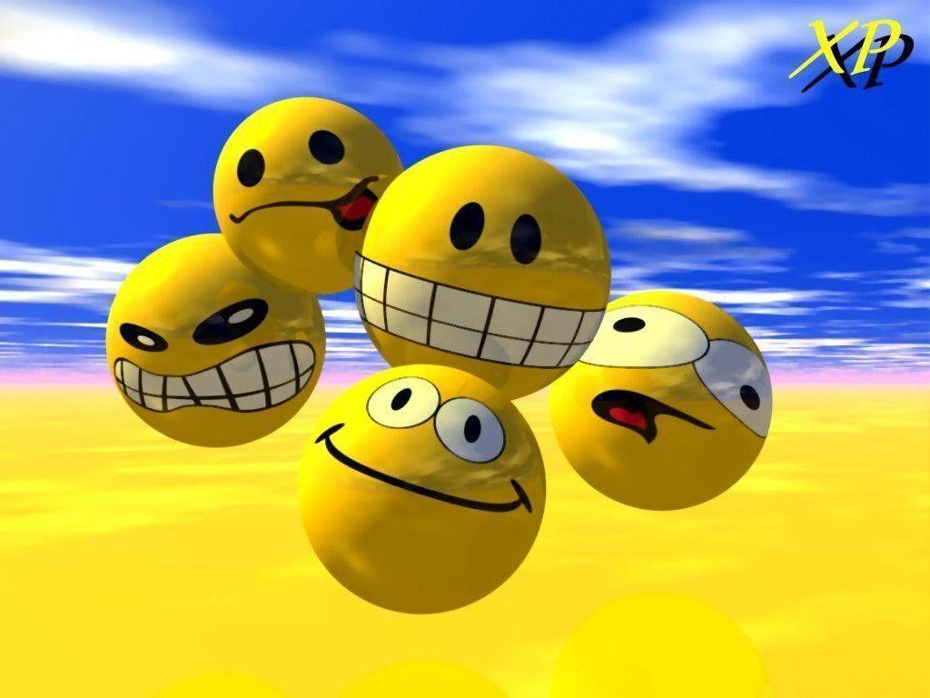 image For > Smiley Face Wallpaper 3D