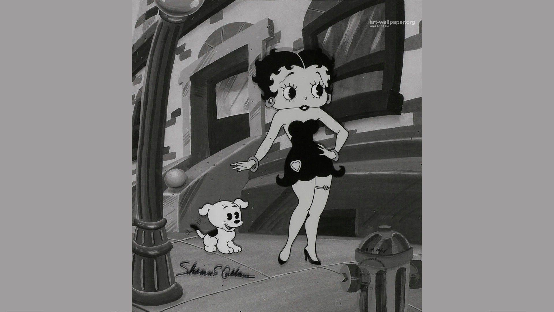image For > Black Betty Boop Wallpaper
