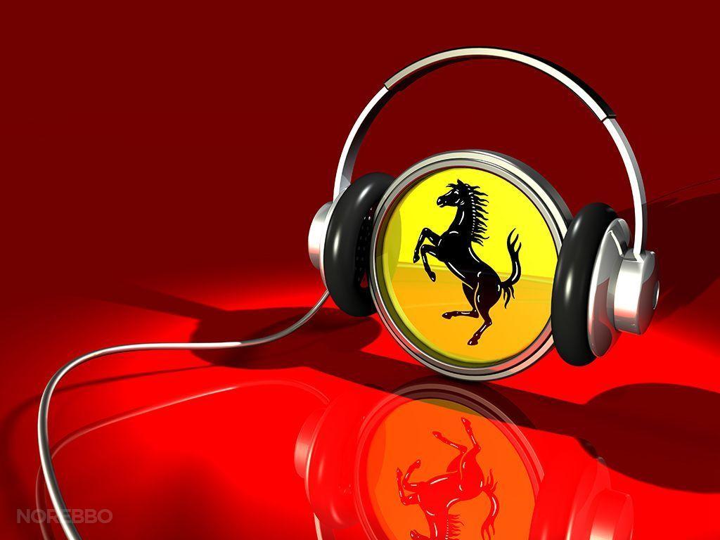 3D illustrations with Ferrari logos