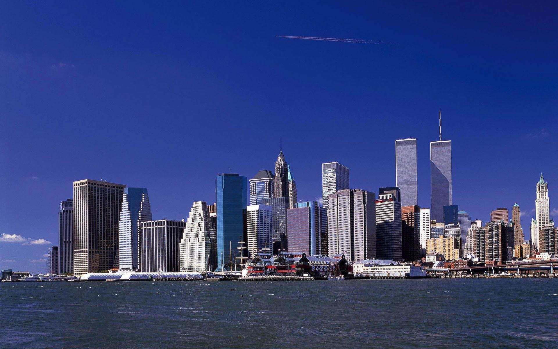 Download wallpaper Twin Towers, New York, WTC, Skyscrapers free