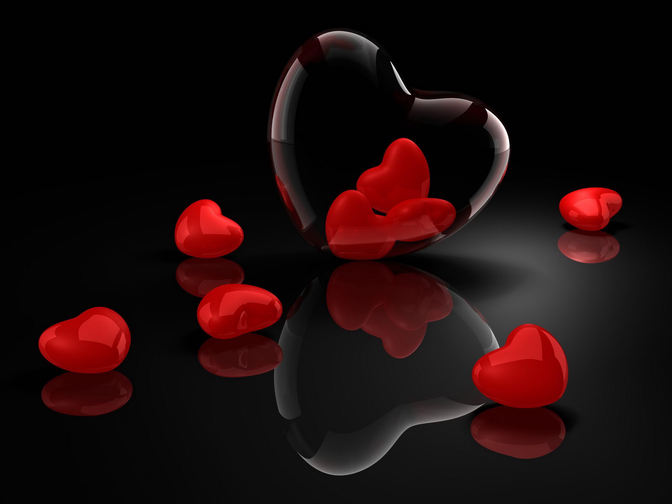 hearts black background HD Wallpaper & Background hearts black