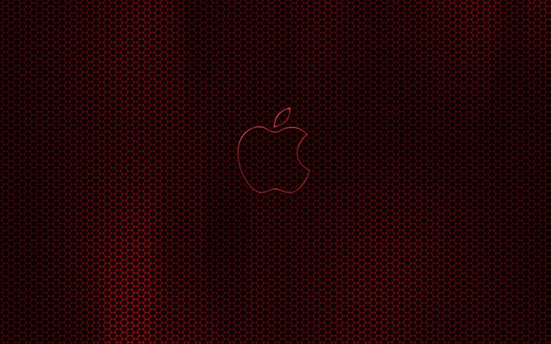 Free Wallpaper red apple on hexagon net wallpaper