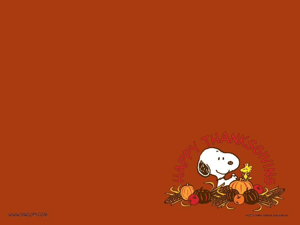 Download Snoopy Happy Thanksgiving Wallpaper HD 1024x768PX
