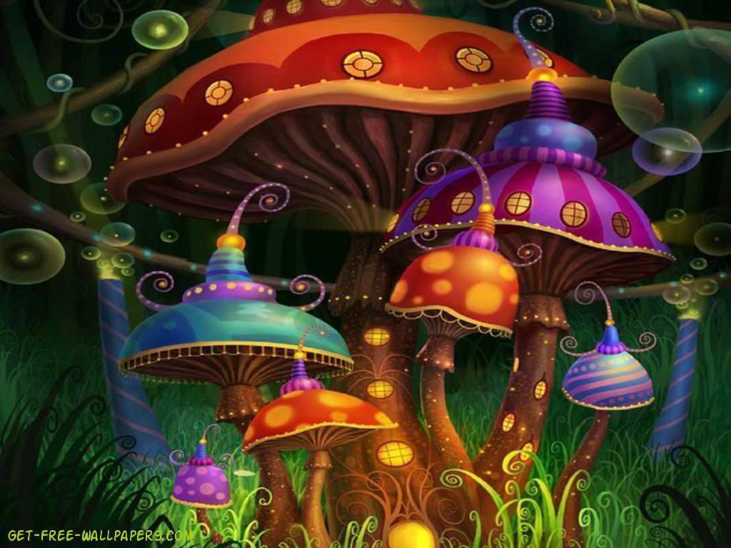 Wallpaper For > Psychedelic Mushroom Background