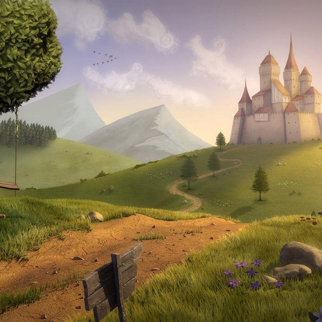 image For > Fairytale Castle Background