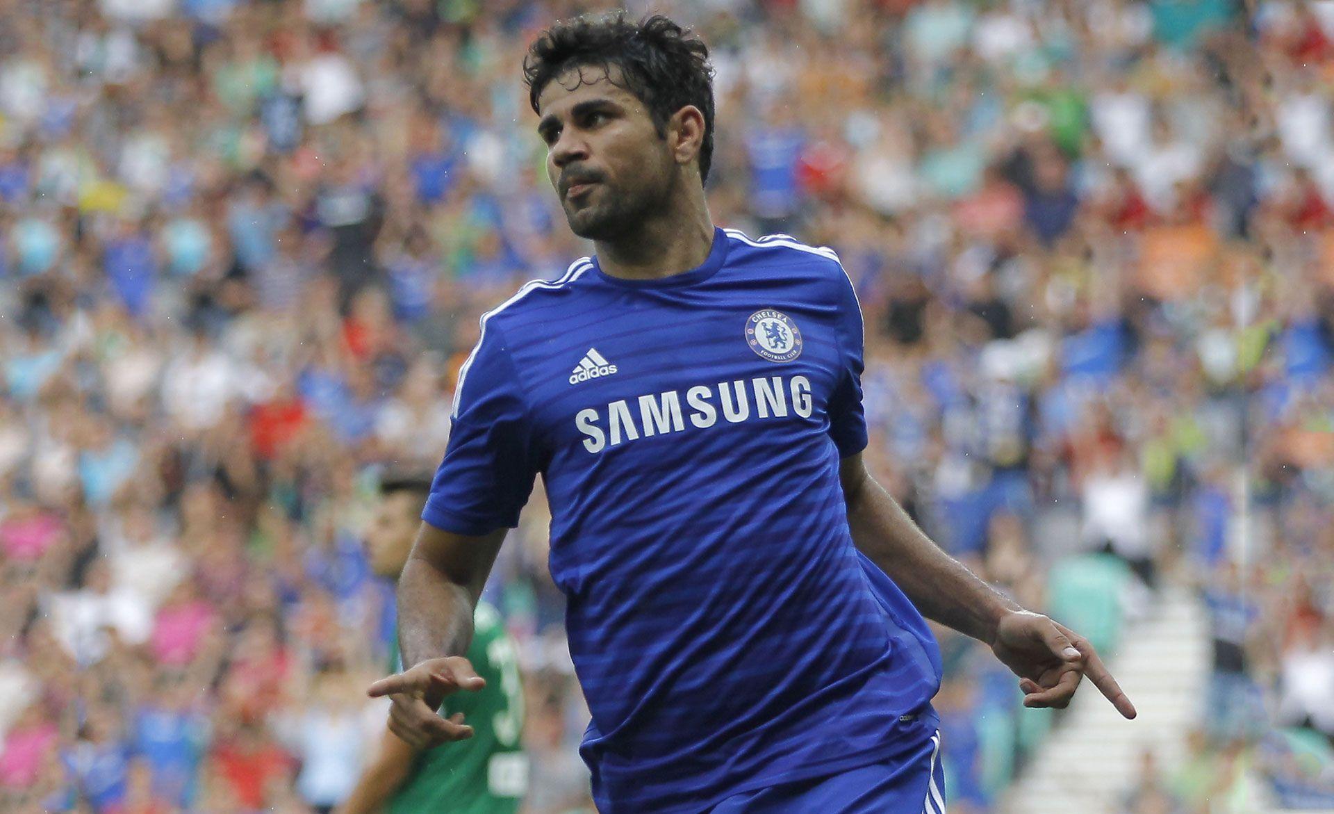 Diego Costa in Chelsea clubs jersey 2014 2015 wallpaper