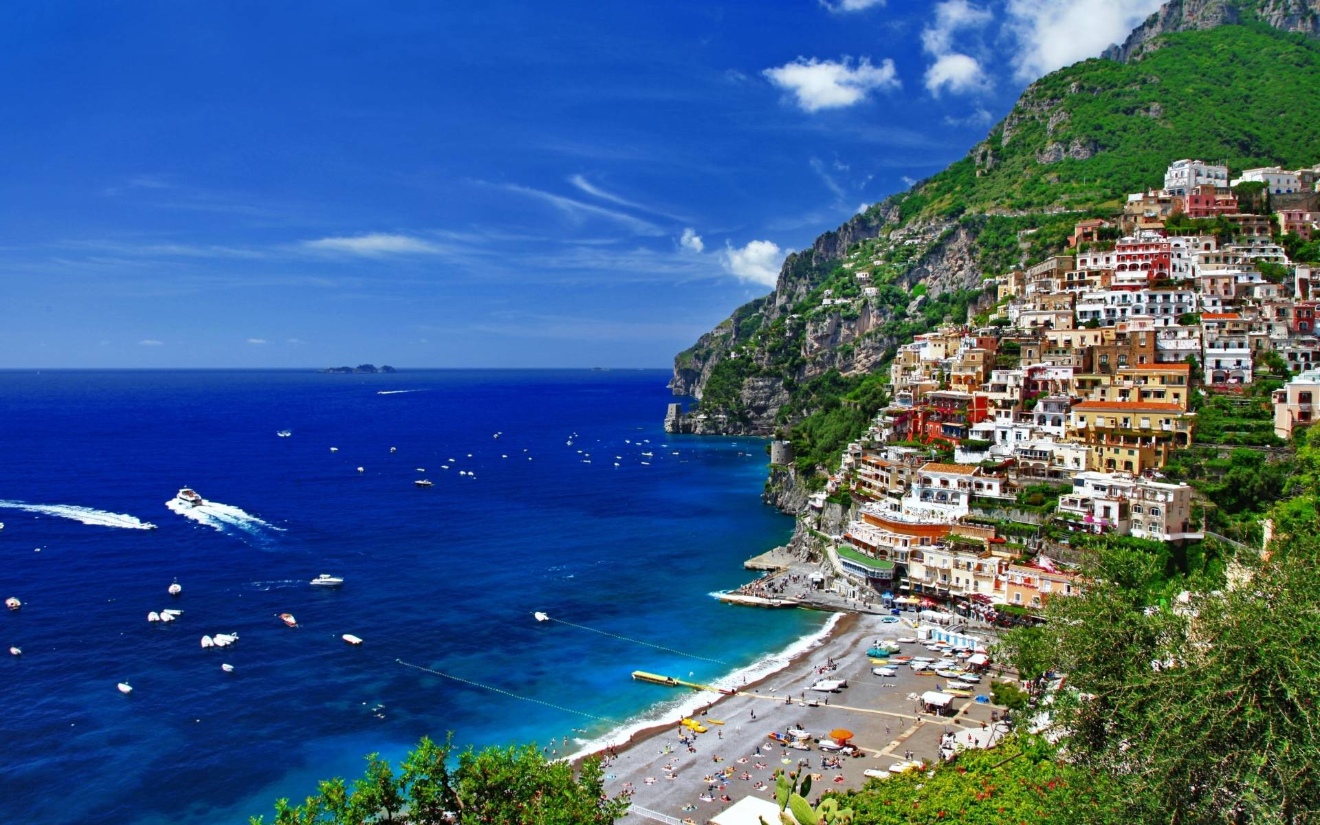 Positano, Italy Computer Wallpaper, Desktop Background