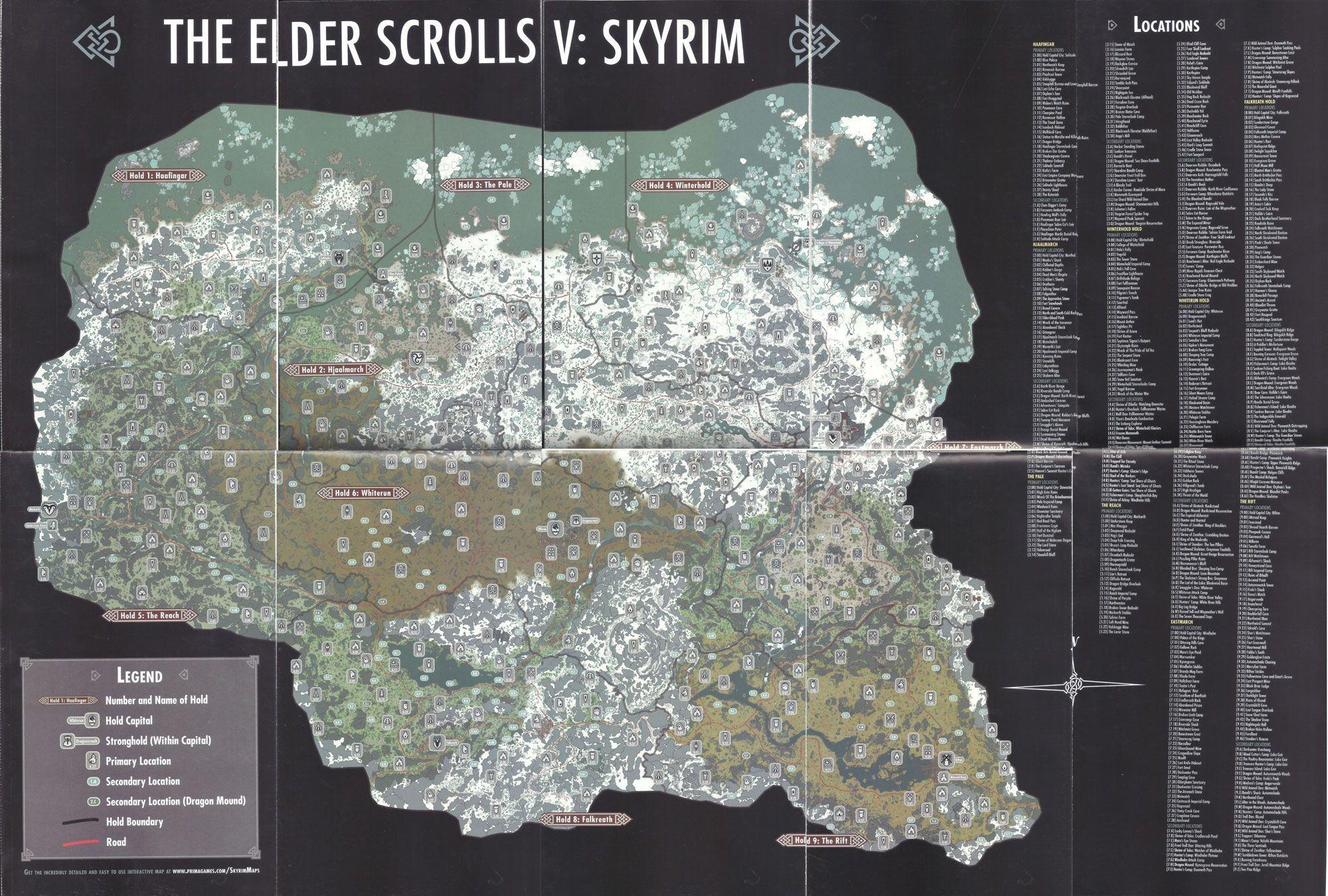 Elder Scrolls Skyrim Dragon Shouts Locations Map. Scrolls Of