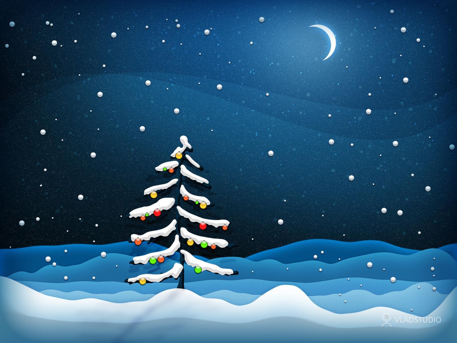 Christmas Night HD Wallpaper