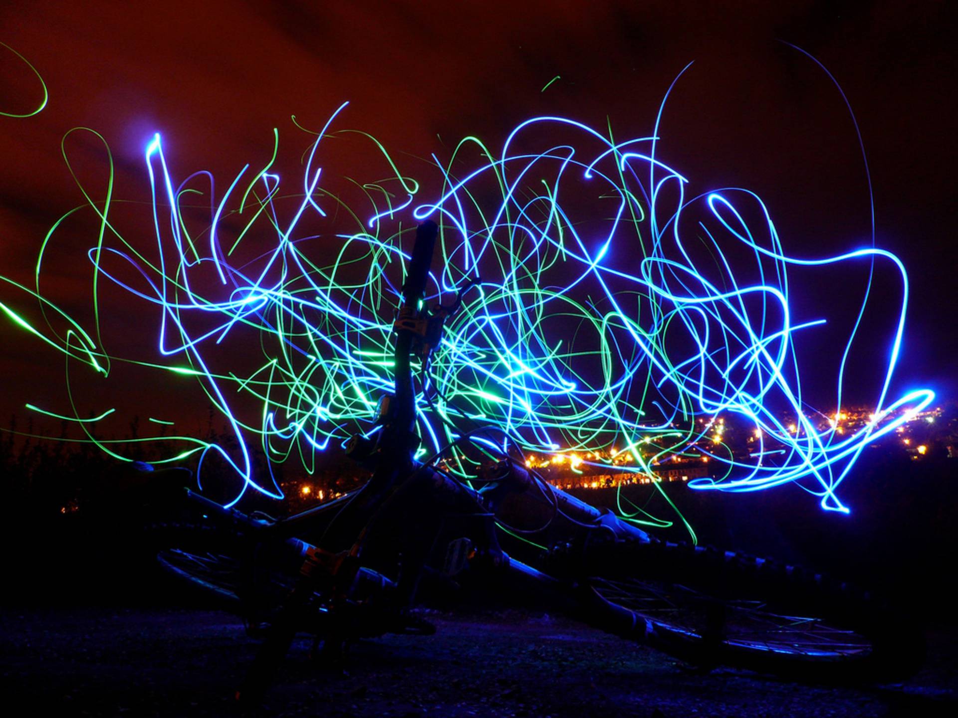 Lights Crazy Bicycle Abstract Wallpaper 1920x1440. Hot HD Wallpaper