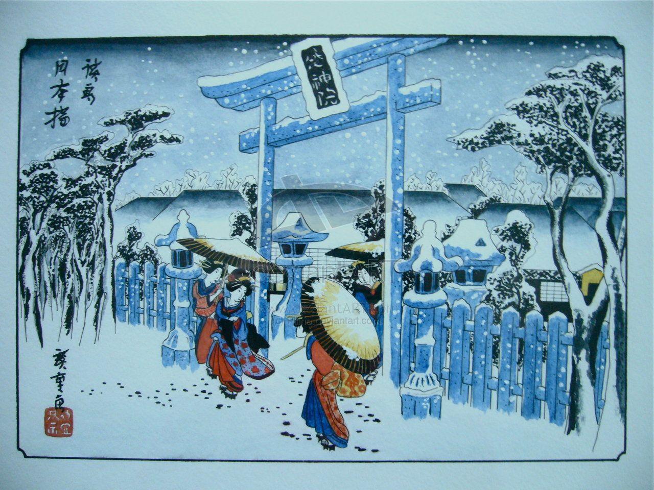Pin Ukiyo E Art Wallpaper Japanese Woodcut Old 2