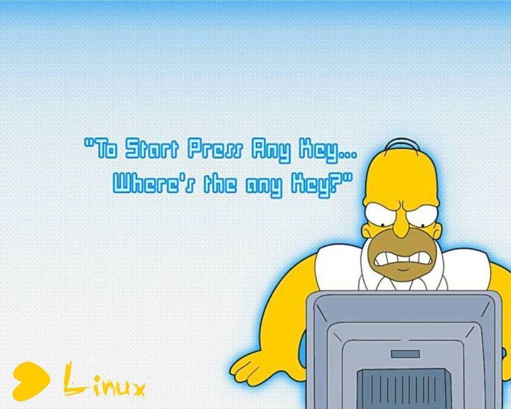 1gentoo Cartoons Gentoo Linux Homer Simpson Desktop Jpg Wallpaper