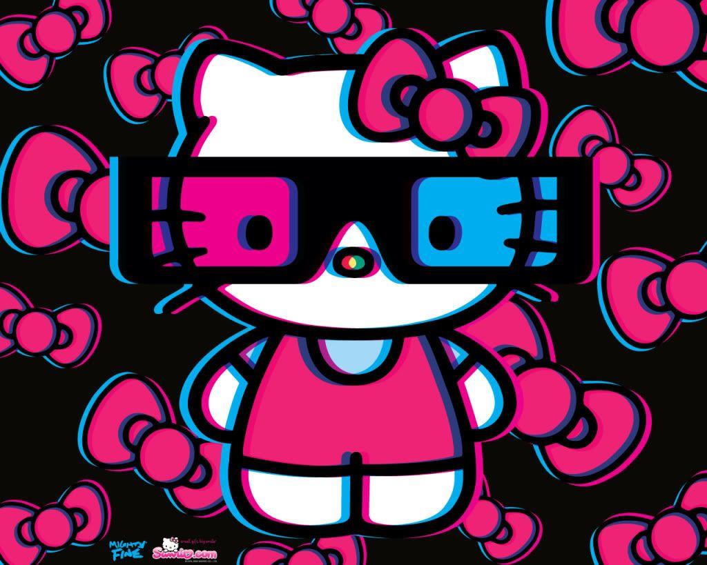 Wallpaper For > Cute Colorful Hello Kitty Background