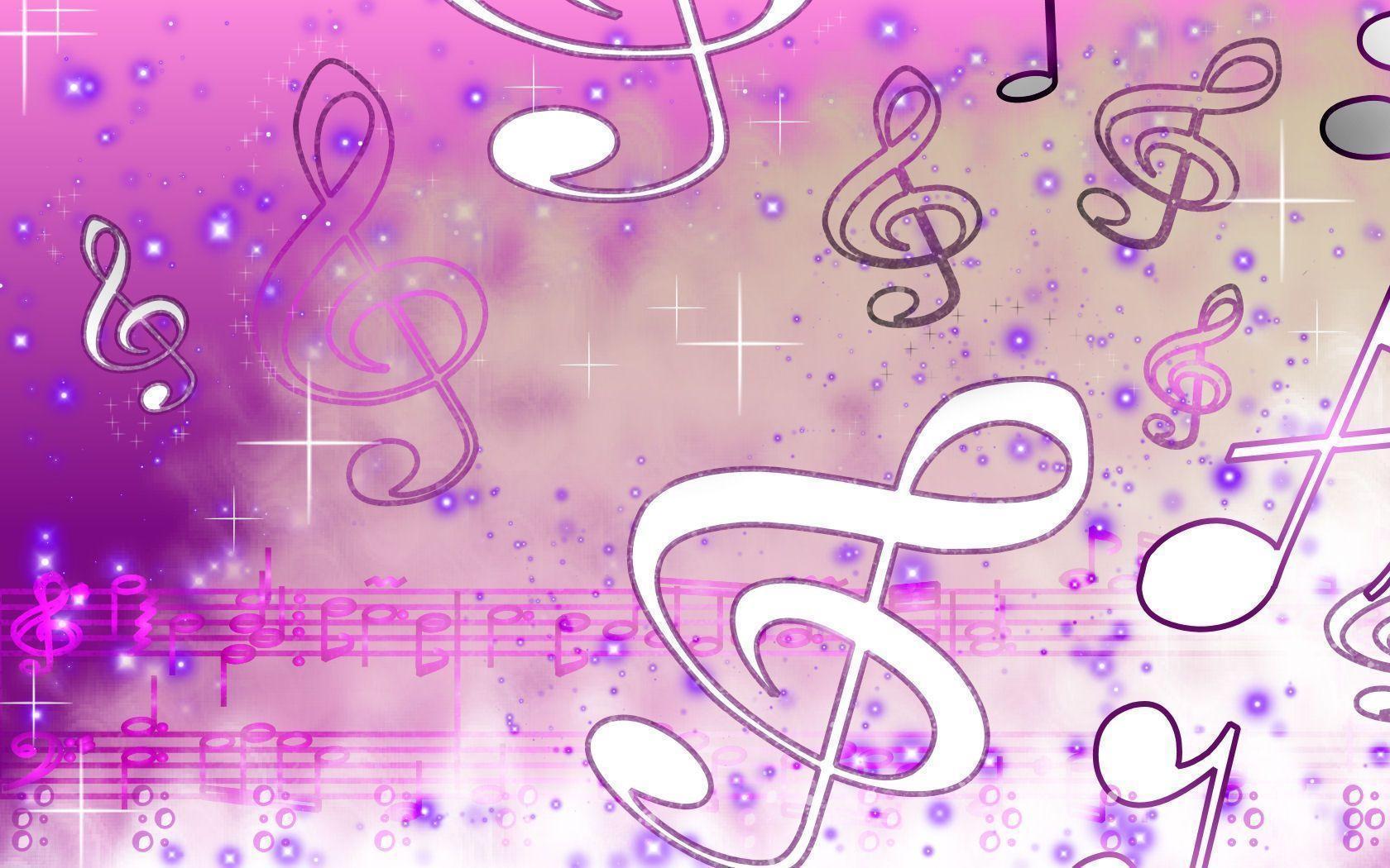 Wallpaper For > Purple Music Note Wallpaper