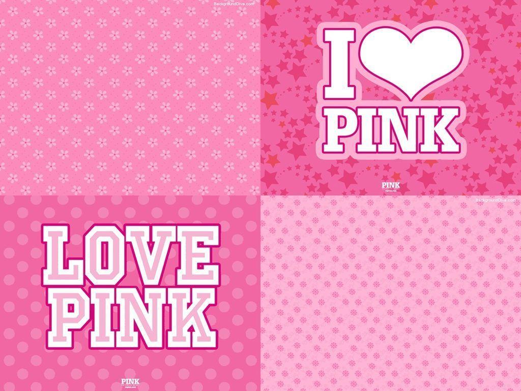 Love You Pink Desktop Background Wallpaper HD 1024x768PX