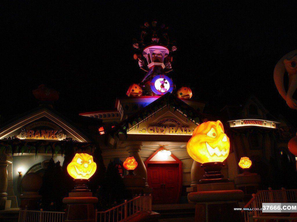 image For > Disney World Halloween Background