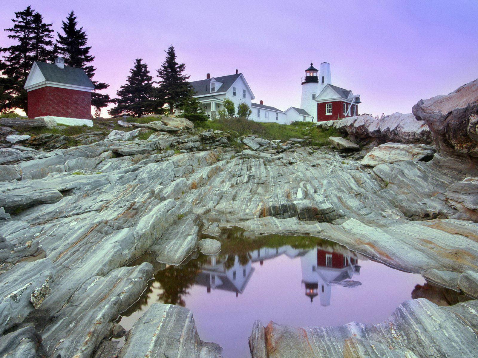 Pemaquid point lighthouse on Maine free desktop background