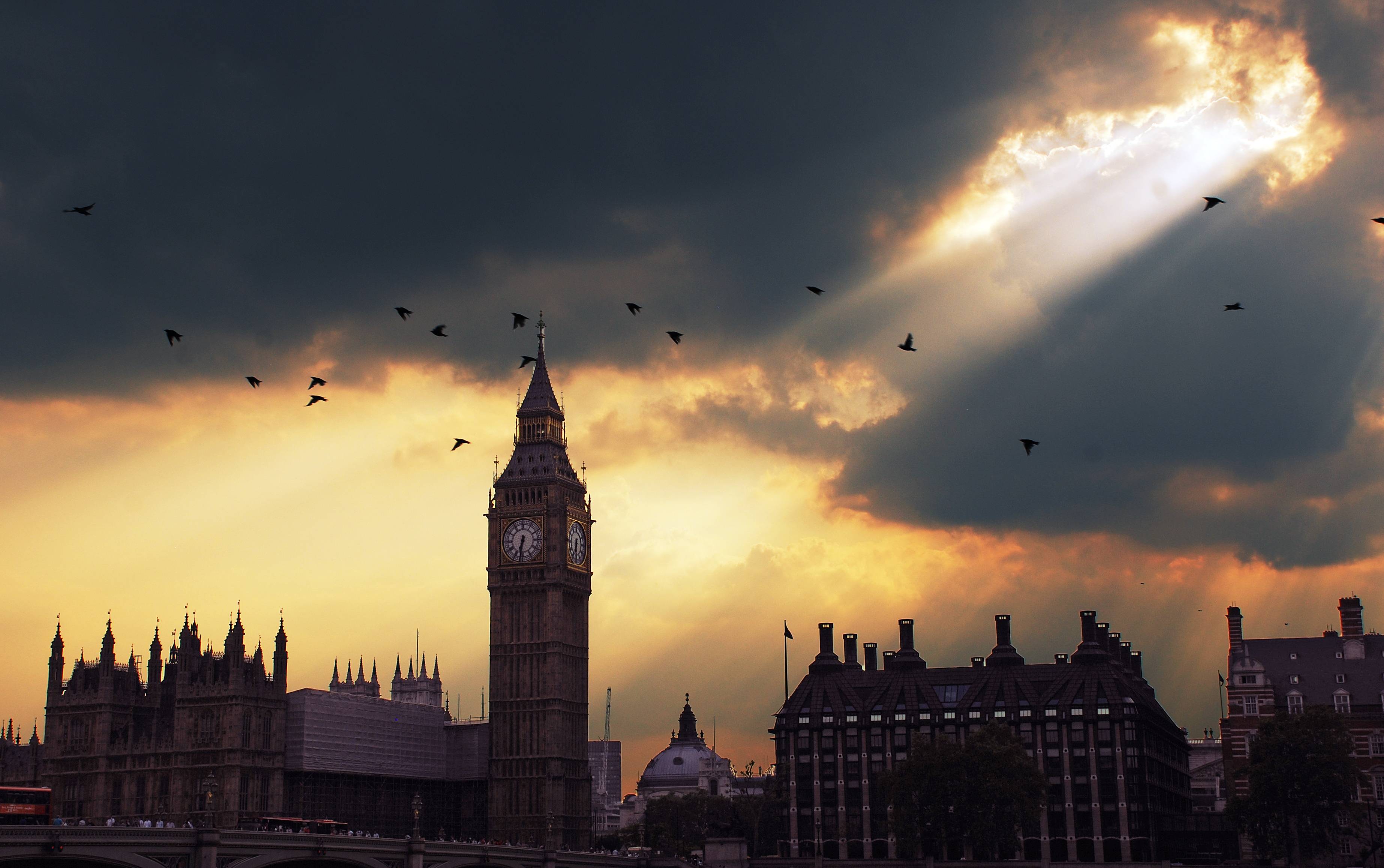 Download wallpaper London, Big Ben, sunset free desktop wallpaper