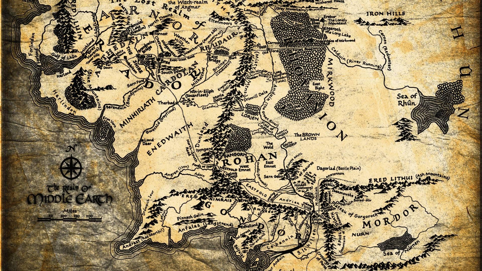 Lord Of The Rings Map Wallpapers - Wallpaper Cave