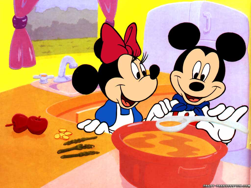Wallpaper For > Minnie Mouse And Mickey Mouse Kissing Wallpaper
