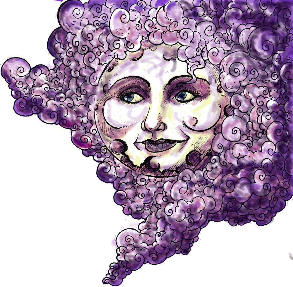 Purple Moon Lady Ugly Wallpaper and Picture. Imageize: 927 kilobyte