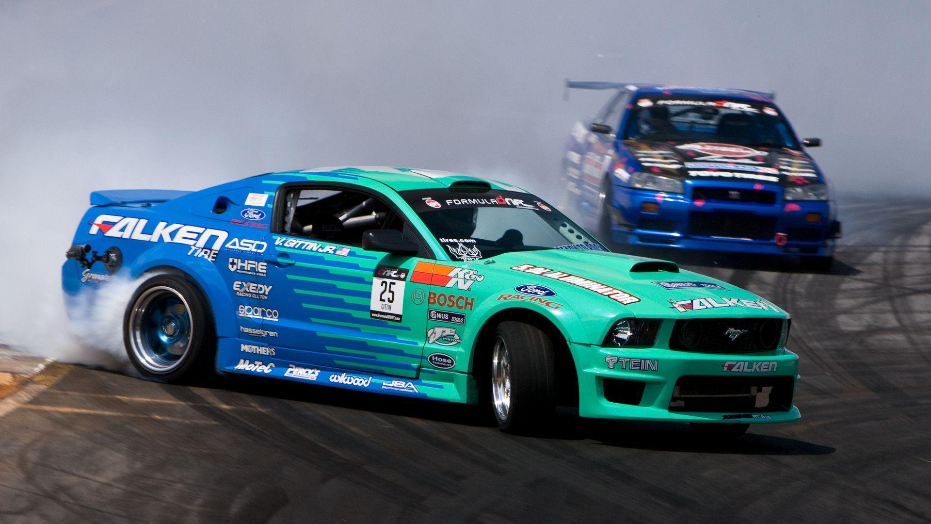 HD Falcon Mustang Drift Car Wallpaper