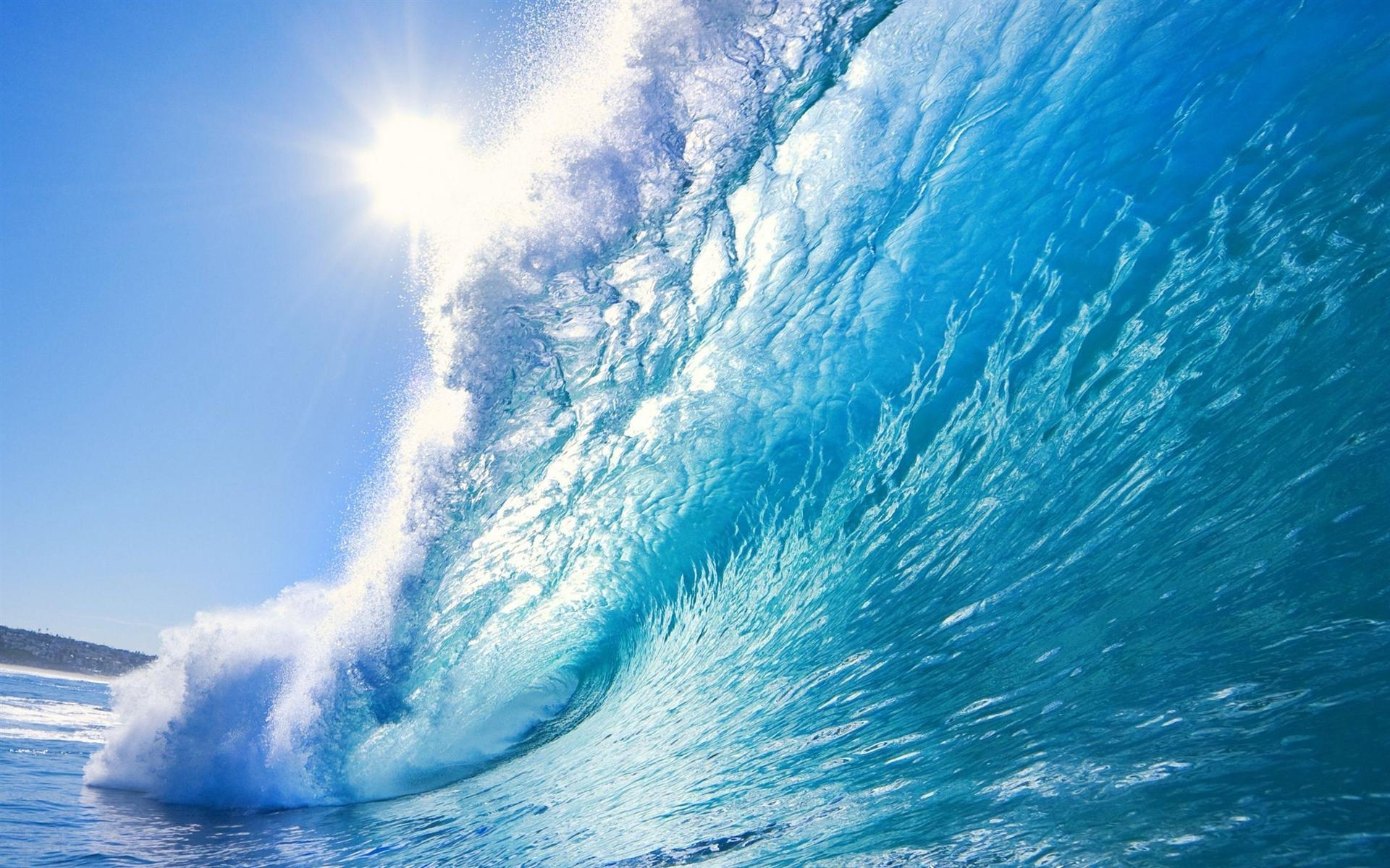 Download Free 1920x1200 Beautiful Blue Ocean Wave Desktop