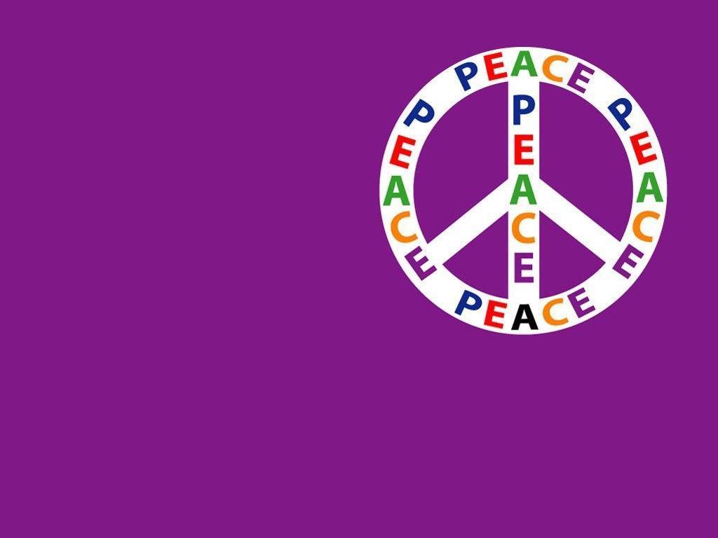Multicultural Peace sign Power Point Background, Multicultural