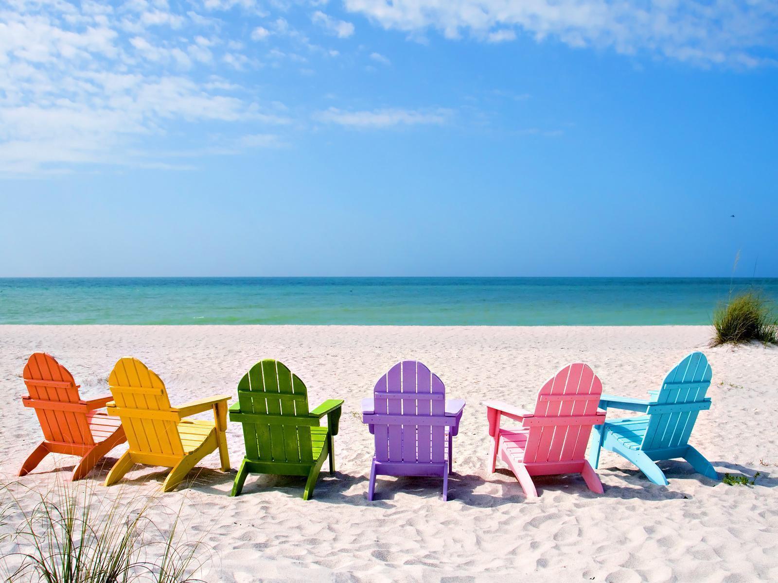 Colerful Chair Summer Beach, Summer Wallpaper, HD phone wallpaper