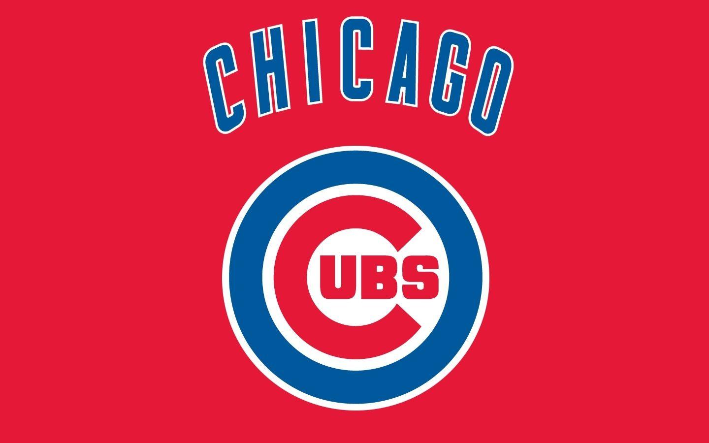 Chicago Cubs logos on Red, Desktop and mobile wallpaper