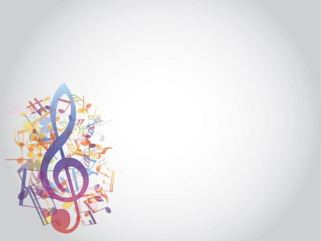 Colored Music Notes Style PPT Background