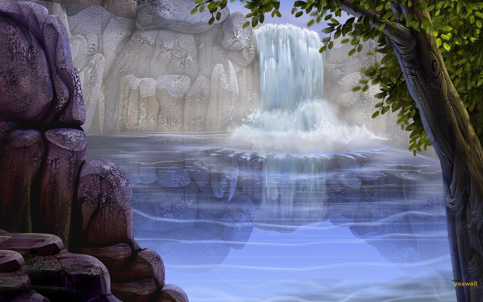 3D Waterfall wallpaper